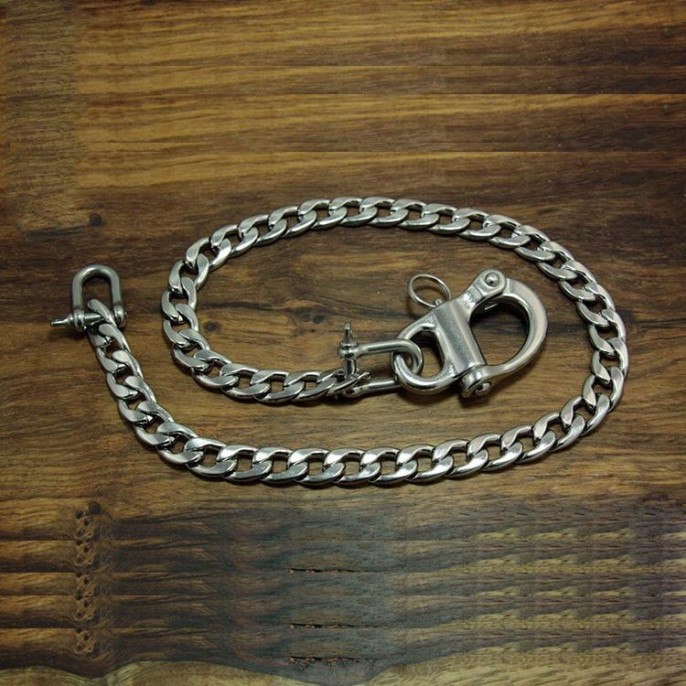 Cool Men's Silver Stainless Steel Long Key Chain Pants Chain Biker Wallet Chain For Men - imessengerbags