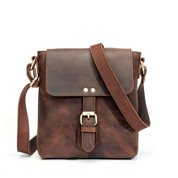 Cool Vintage Leather Mens Small Side Bag Messenger Bag Shoulder Bags f –  iwalletsmen