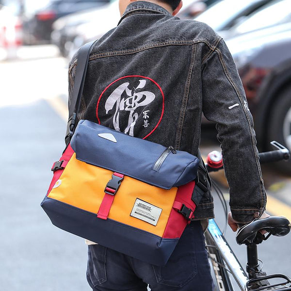 Trendy Nylon Cloth Mens Motorcycle Bag Postman Bag Messenger Bag Side Bag For Men - imessengerbags