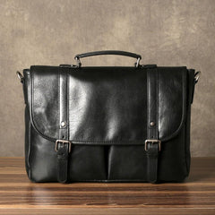 Genuine Leather Mens Cool Messenger Bag Briefcase Work Bag Business Bag for men - imessengerbags