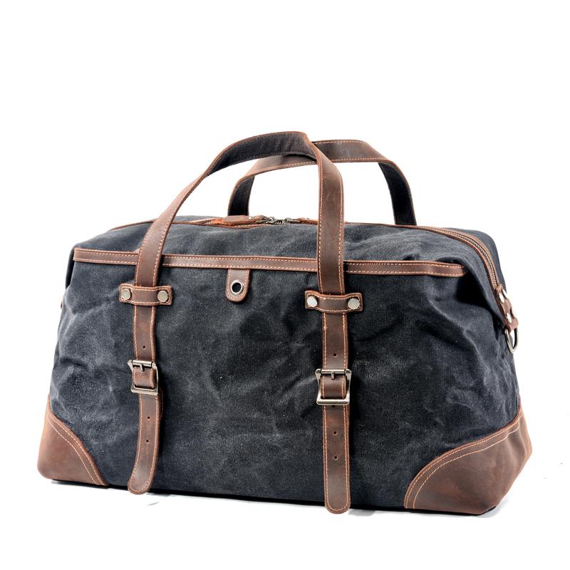 Large Waxed Canvas Travel Duffle Bag