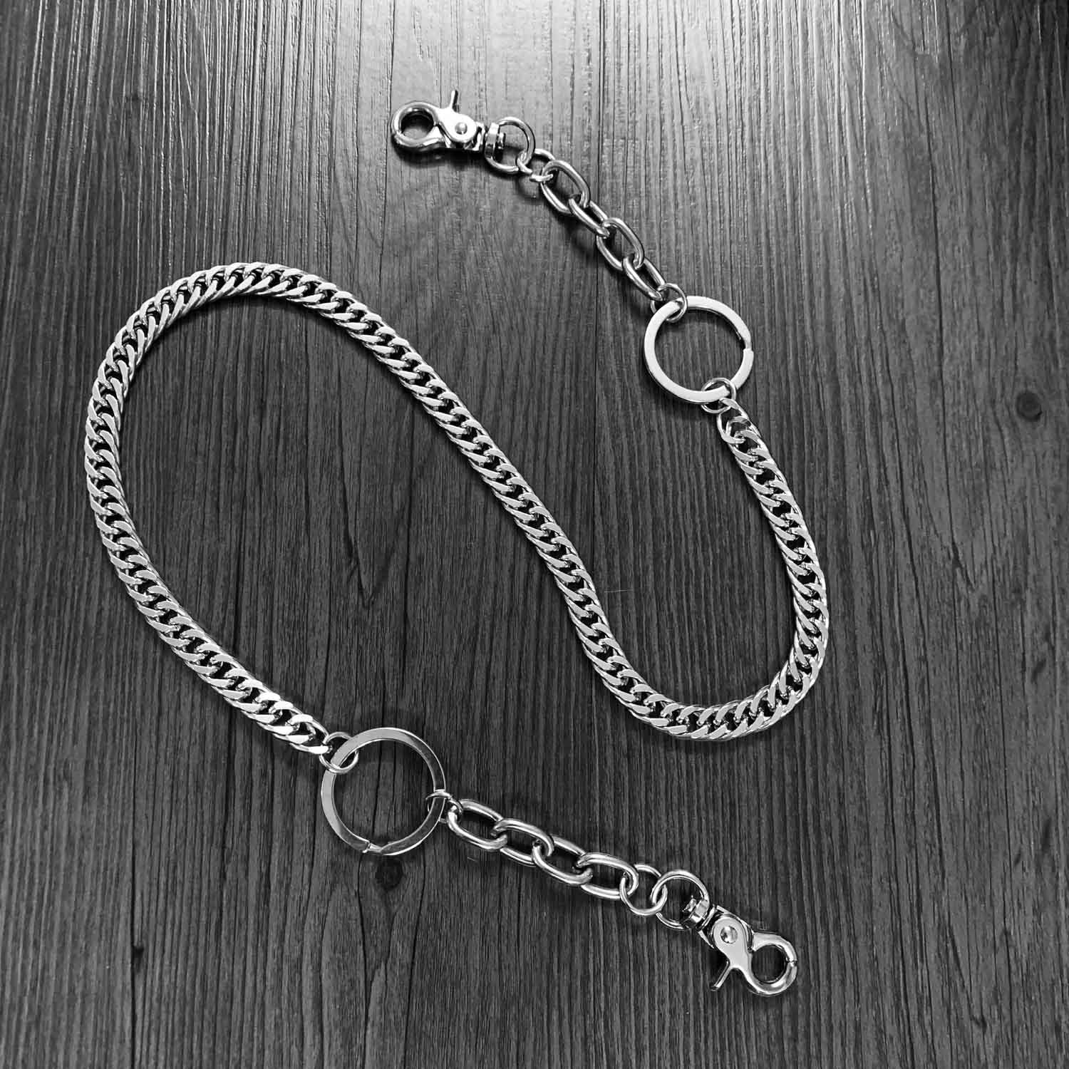 Cool Silver Long Mens Womens Pants Chain Wallet Chain Long Biker Wallet Chain For Men - imessengerbags