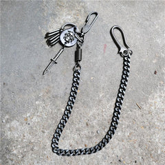 Badass Hip Hop Mens Skull Trousers Key Chain Punk Pants Chain Wallet Chain For Men - imessengerbags