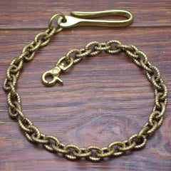 Cool Men's Handmade Brass Rope Pants Chain Biker Wallet Chain For Men - imessengerbags