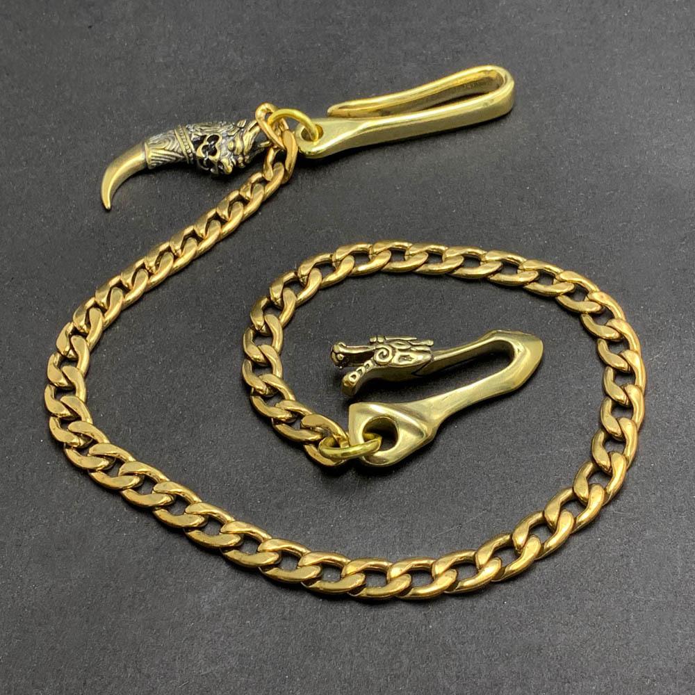 Badass Brass Wallet Chain 18'' Key Chain Gold Wallet Chain Pants Chain