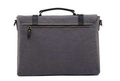 Mens Canvas Leather Briefcase Handbag Work Bag Business Bag for Men - imessengerbags