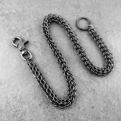 27'' Metal PUNK CHAIN BIKER SILVER Black WALLET CHAIN LONG PANTS CHAIN SILVER Black Jeans Chain Jean ChainS FOR MEN - imessengerbags