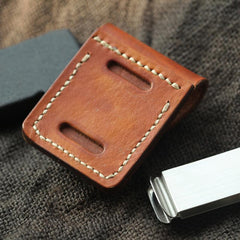 Handmade Indian Brown Leather Mens Classic Zippo Lighter Case With Belt Clip Lighter Holders For Men - imessengerbags