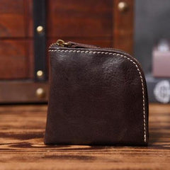 Handmade Leather Mens Cool Wallet Men Slim Wallets Front Pocket Wallet for Men - imessengerbags