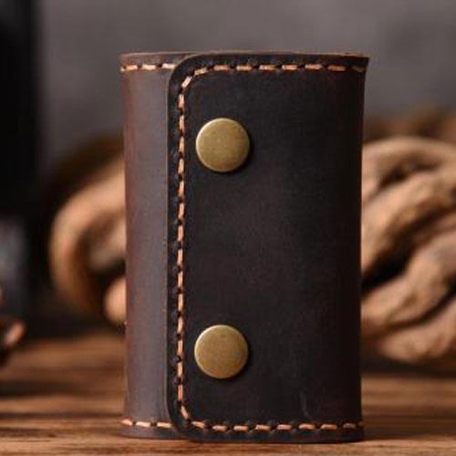 Handmade Leather Mens Cool Key Wallet Car Key Holder Car Key Case for Men - imessengerbags