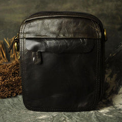 Small Mens Leather Belt Pouch Side Bag Belt Case Waist Pouch Holster for Men - imessengerbags