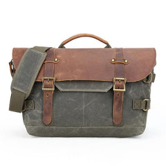 Canvas Leather Mens 14‘’ CANON CAMERA Messenger Bag NIKON CAMERA Side BAG DSLR CAMERA BAG - imessengerbags