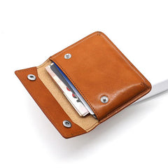 Leather Mens Card Wallet Slim Front Pocket Wallet Small Change Wallets for Men - imessengerbags