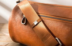 Cool Leather Mens Barrel Shoulder Bags Messenger Bags for Men - imessengerbags