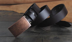 Genuine Leather Punk Rock Biker Trucker Mens Belt Men Black Coffee Belt for Men - imessengerbags