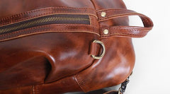 Genuine Leather Mens Cool Chest Bag Sling Bag Crossbody Bag Travel Bag Hiking Bag for men