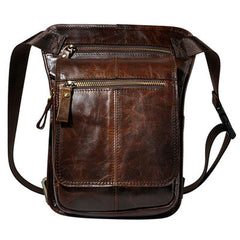 Cool Biker Mens Leather Drop Leg Bag Belt Pouch Waist Bag Side Bag Shoulder Bag for Men - imessengerbags