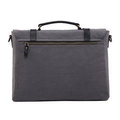 Mens Canvas Leather Briefcase Handbag Work Bag Business Bag for Men - imessengerbags