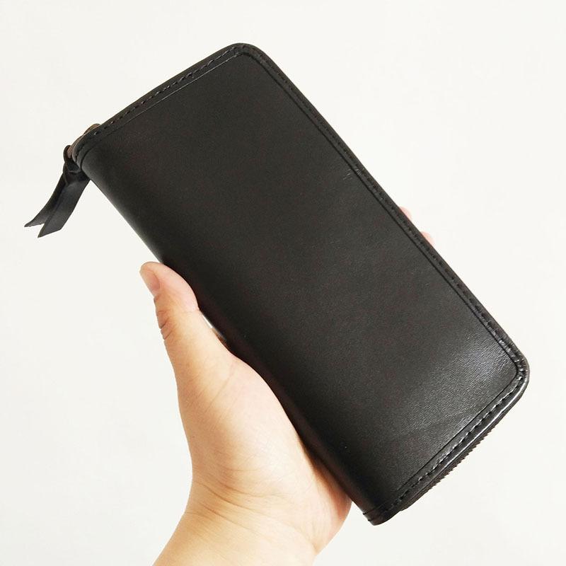 Handmade black leather bifold wallet for men - B2910MA - Cuadra Shop