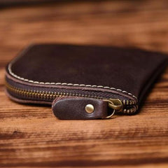 Handmade Leather Mens Cool Wallet Men Slim Wallets Front Pocket Wallet for Men - imessengerbags