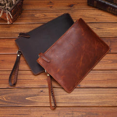 Leather Wristlet Wallet Mens Leather Clutch Purse Large Wristlet Bag for Men Large Wristlet Wallet 