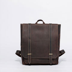 Vintage Mens Leather School Backpacks Laptop Backpack Travel Leather Backpack for Men - imessengerbags