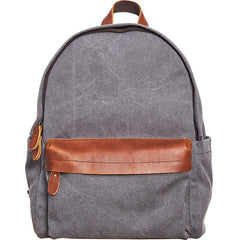 Cool Canvas Gray Mens Backpack Canvas Travel Bag Canvas School Bag for Men - imessengerbags