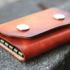 Handmade Mens Leather Key Holder Key Wallet Small Key Wallet for Men - imessengerbags