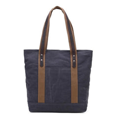 Casual Canvas Leather Womens Mens Large White Tote Bag Shoulder Bag Khaki Tote Purse For Women - imessengerbags