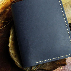 Handmade Leather Mens Cool Slim Leather Wallet Men billfold Wallets Bifold for Men - imessengerbags