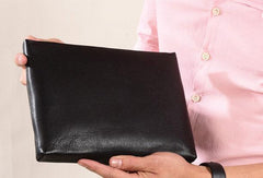 Handmade Genuine Leather Clutch Zip Long Wallet Purse Bag For Mens - imessengerbags