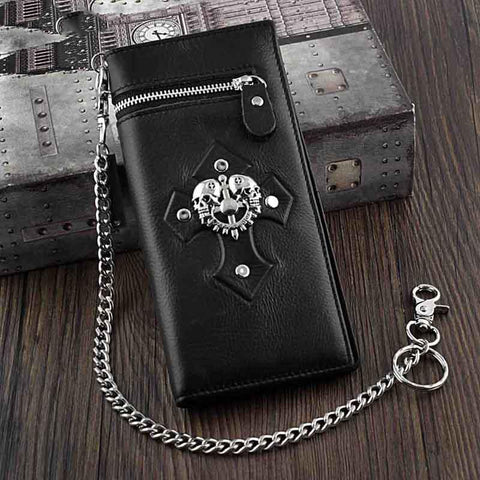 Mens long wallet with chain sale