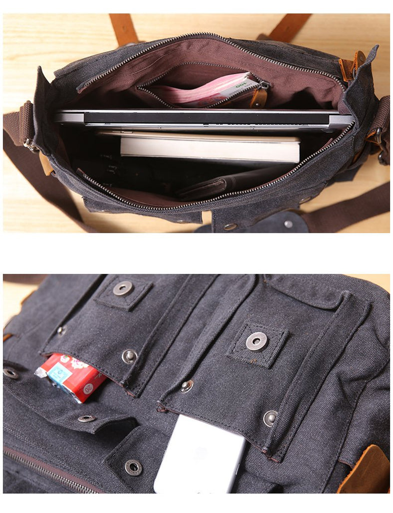 Buy Italian Leather Bag, Vintage Style, Shoulder Bag, Postman Bag, Café  Racer, Men's Bag Online in India - Etsy