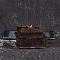 Brown Leather Cigarette Bag Holster Waist Pouches Waist Bag Belt Pouch Belt Bag For Men