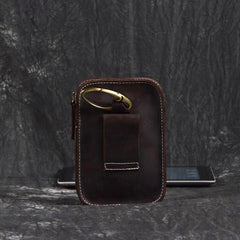 Brown Leather Cigarette Bag Holster Waist Pouches Waist Bag Belt Pouch Belt Bag For Men