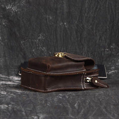 Brown Leather Cigarette Bag Holster Waist Pouches Waist Bag Belt Pouch Belt Bag For Men