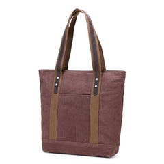 Casual Canvas Leather Womens Mens Large White Tote Bag Shoulder Bag Khaki Tote Purse For Women - imessengerbags