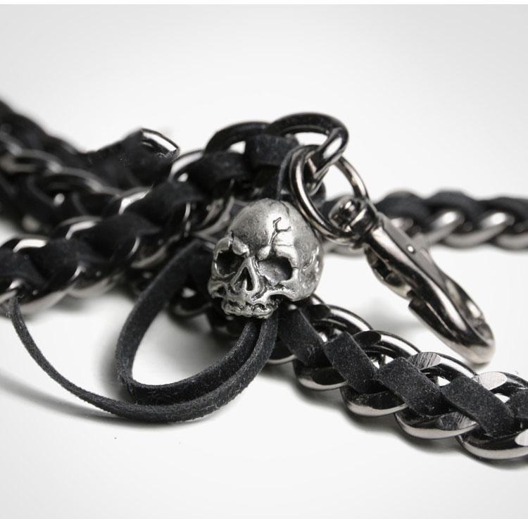 Biker Skull Wallet Chain for Men & Women, Punk Cool Skull Punk Trouser Long  Wallet Key Chain for Bike Jean Gothic Rock