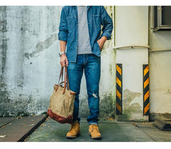 men tote bags Cool Canvas Leather Mens Tote Bag Canvas Men Tote Bag Canvas Messenger Bags for Men