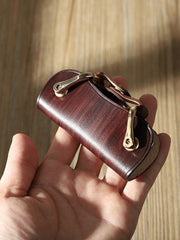 Handmade Black Leather Mens Keys Holder Keys Wallet Car Key Holders Black Key Pouch for Men