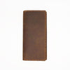 Handmade Leather Mens Trifold long Wallet Lots Cards Checkbook Long Wallet for Men