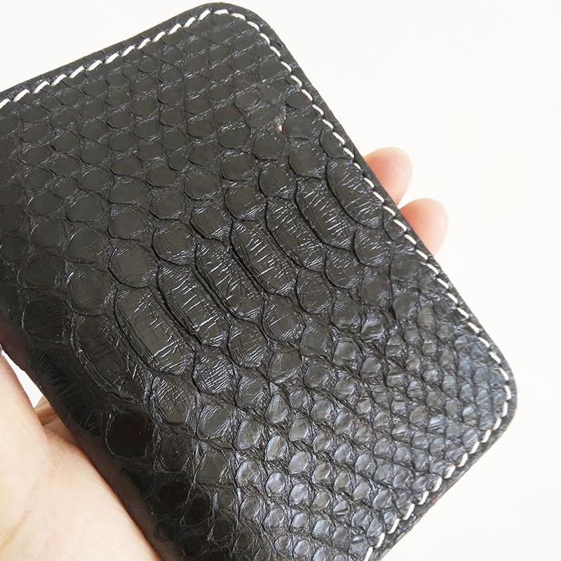 Short Snake-printed Soft Leather Multi-card Slot Wallet For Men