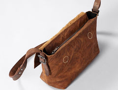 Handmade Vintage Leather Mens Cool Shoulder Bag Messenger Bag Chest Bag Bike Bag Cycling Bag for men - imessengerbags