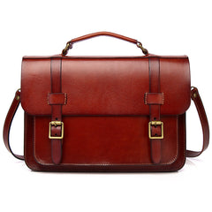 Men's Tan Leather Convertible Messenger Bag Backpack Stachel Bag For Men