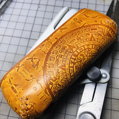 Handmade Tooled Constandine Leather Mens IQOS 3.0 Cigarette Case IQOS3.0 Holder for Men - imessengerbags