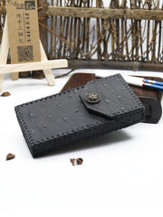 Handmade Leather Black Womens Cigarette Holder Case Cigarette Holder for Women - imessengerbags