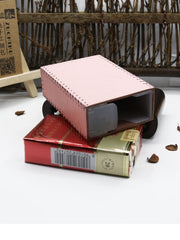 Handmade Leather Womens Pink Cute Cigarette Holder Case for Women - imessengerbags