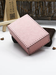 Handmade Leather Womens Pink Cute Cigarette Holder Case for Women - imessengerbags