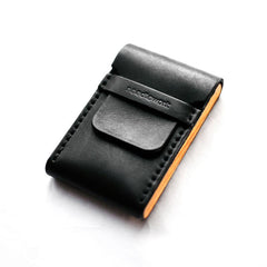 Cool Wooden Black Leather Mens Cigarette Case Custom Cigarette Holder for Men - imessengerbags