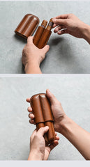 Cool Brown Leather Mens 2pcs Cigar Case Cool Custom Leather Cigar Case for Men - imessengerbags